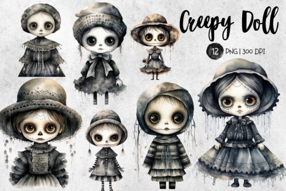 Download Creepy Doll Sublimation Clipart - Doll Collection