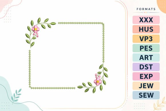 Download Floral Square Frame - Square Collection