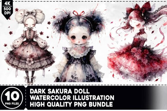 Download Dark Sakura Doll PNG Bundle - Doll Collection