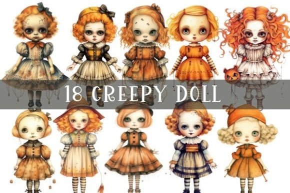 Download Creepy Doll Sublimation - Halloween - Doll Collection