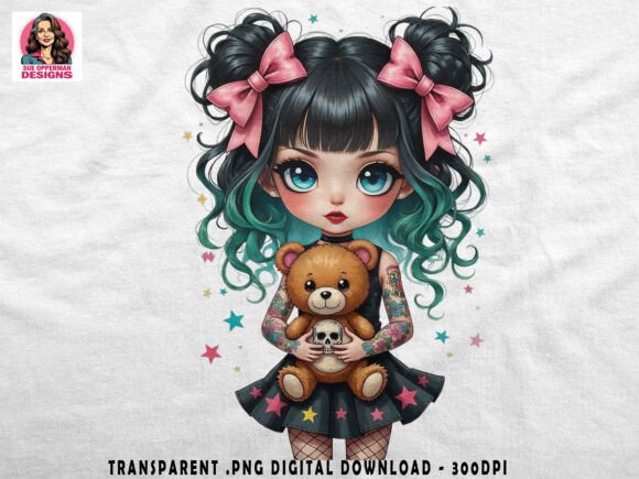 Download Kawaii Goth Doll | Cute Teddy Art - Doll Collection