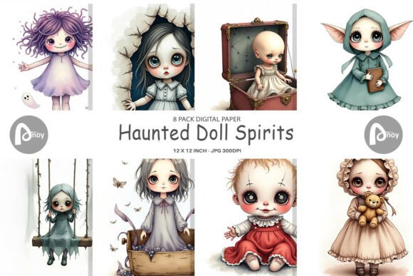 Download Digital Paper Haunted Doll Spirits - Doll Collection