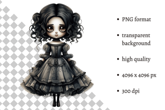 Download Spooky Gothic Doll PNG Clipart - Doll Collection