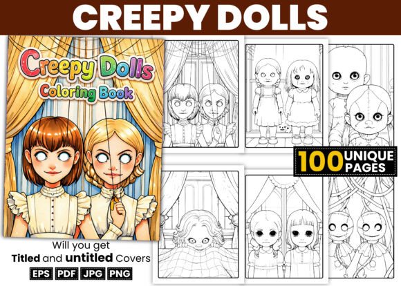 Download Creepy Dolls Coloring Pages for Adults - Doll Collection