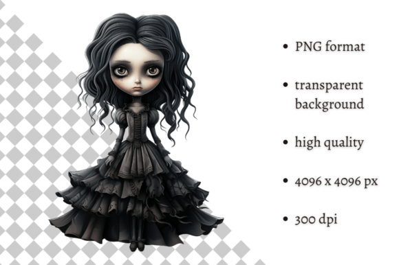 Download Spooky Gothic Doll PNG Clipart - Doll Collection