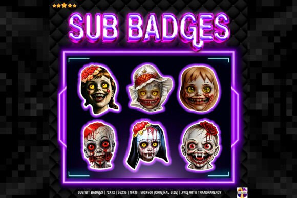 Download Doll Zombie Hall Sub Badge for Twitch - Doll Collection