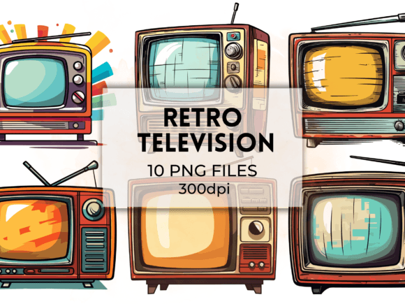 Download Retro Television, Vintage TV Set Clipart - Television Collection