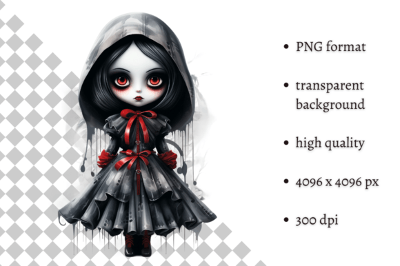 Download Spooky Gothic Doll PNG Clipart - Doll Collection